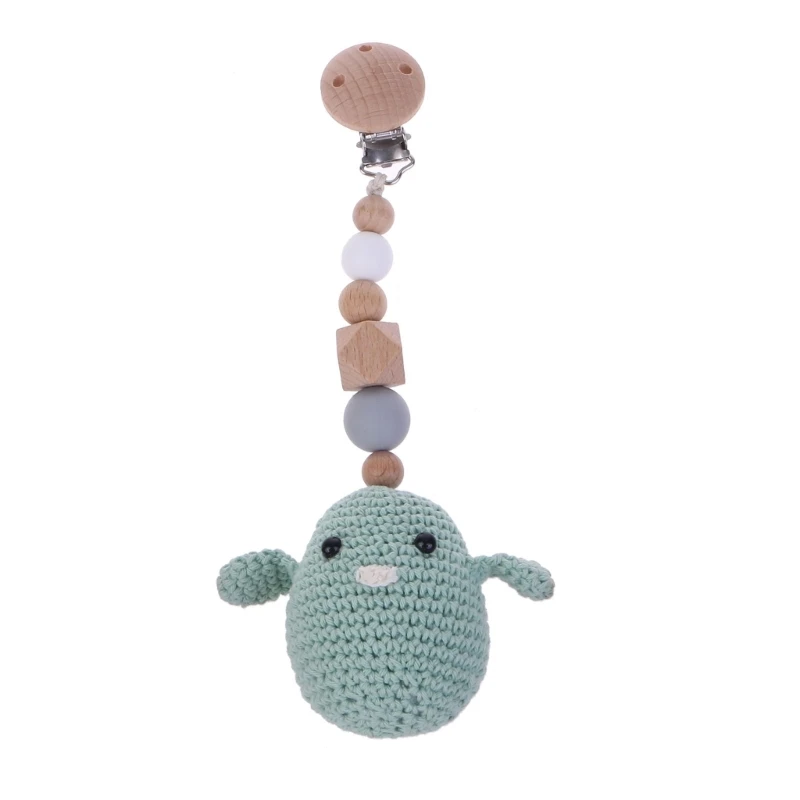 

Игрушка для детской коляски 57EE, зажим, игрушка для детской коляски, кулон в виде мультяшного животного с бусинами из дерева ручной работы, ид...