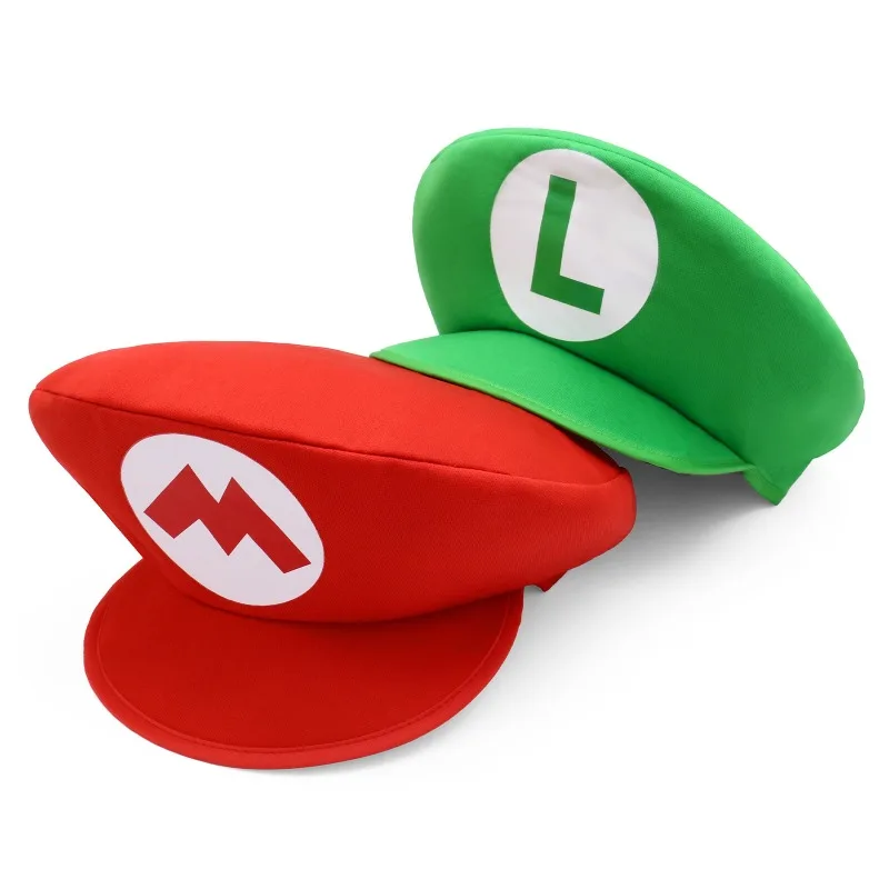 Фото Косплей-шляпа из серии Super Mary, реквизит для ролевых игр Mario Bros Luigi, аниме-аксессуары, товары для детских вечеринок на Хэллоуин и дни рождения №2