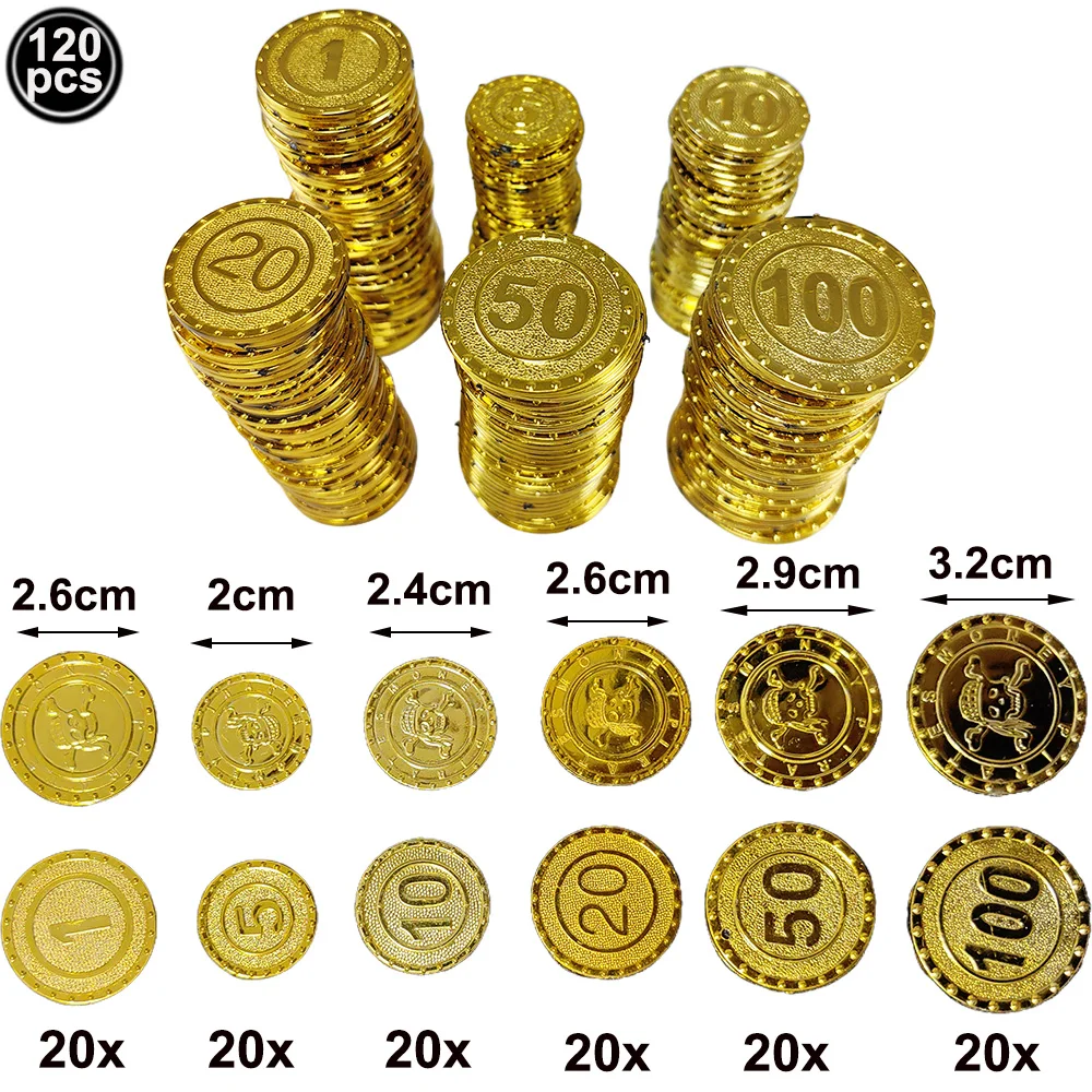 

Пиратские золотые монеты для вечеринки