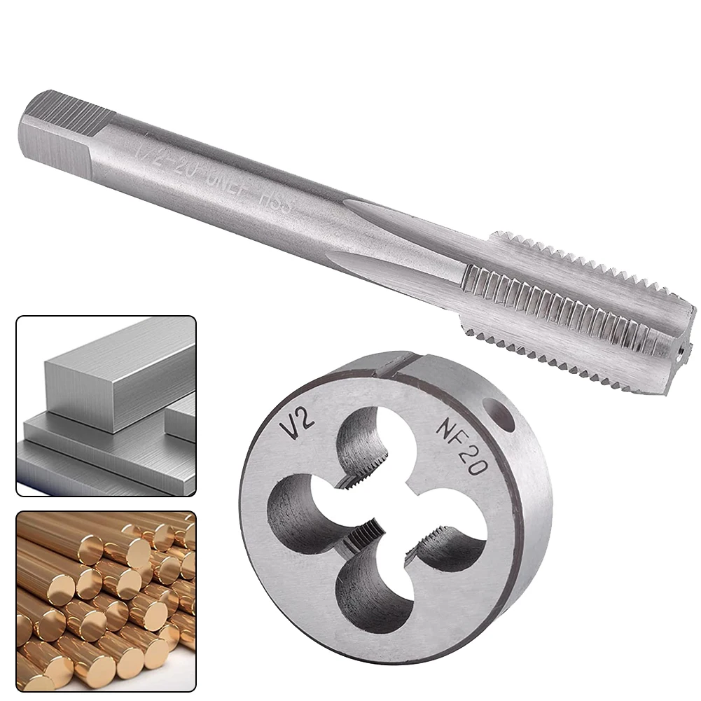 

UNF Die Kit 1/2-20 UNF Tap Workshop High Speed Steel Model 1/2-20 UNF Replacement Right Hand Round Handle 1Set