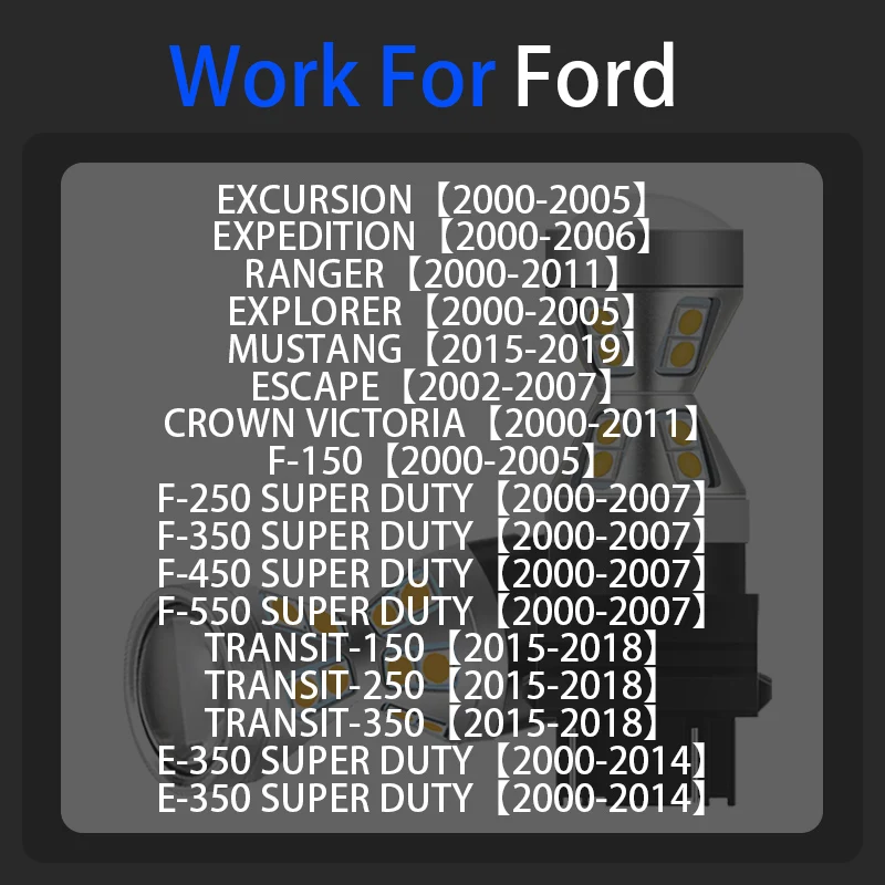 Светодиодные лампы задсветильник хода Canbus 2x3156 3157 для Ford Trip Ranger Explorer Mustang Escape F-150