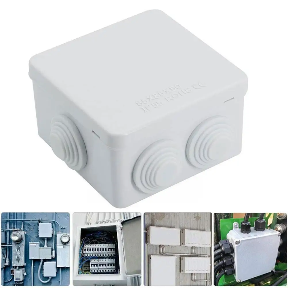 

White Abs Plastic Enclosure Junction Box Ip55 Wires Cable Rainproof Box Dust-proof Box Waterproof Connector Diy Junction Ou K9b4