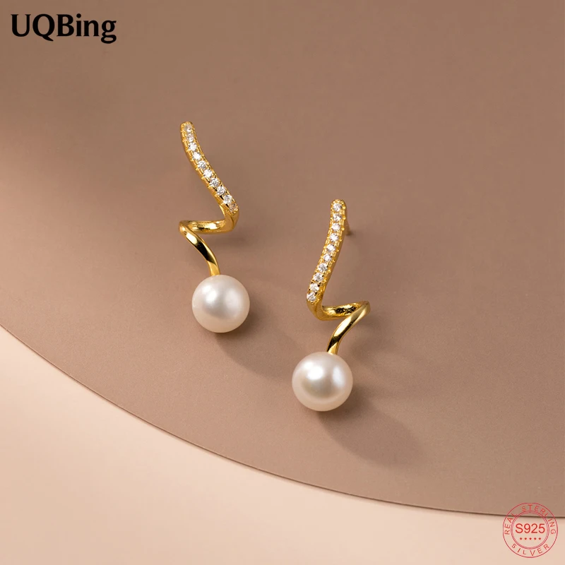 

Женские серьги-гвоздики из серебра 925 пробы, с жемчугом