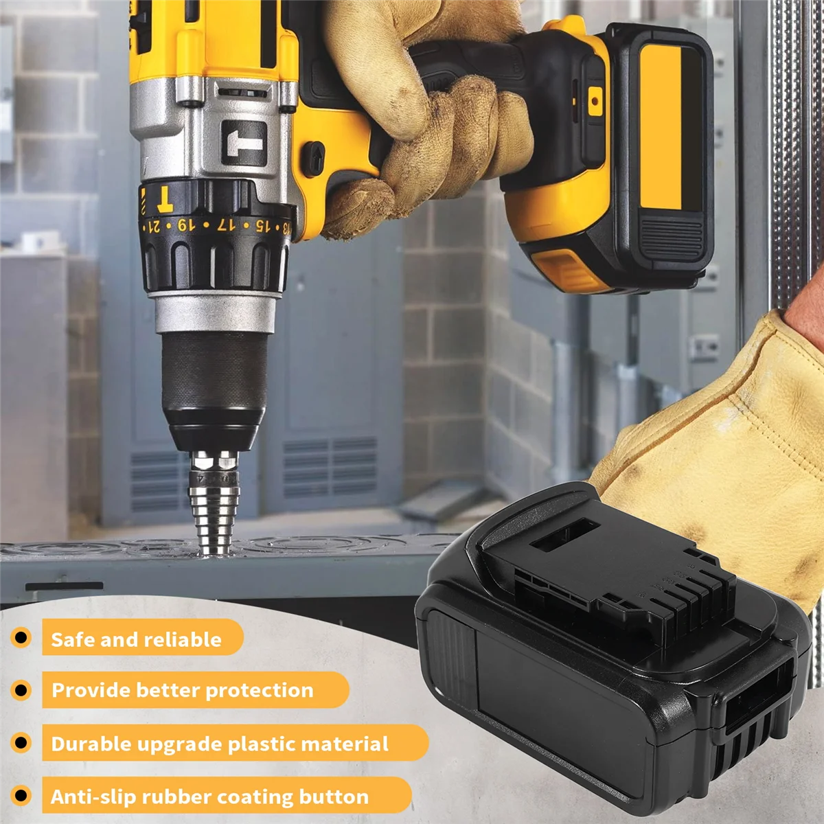 Для Dewalt 10 Core 18 В/20 В сменный пластиковый корпус литий-ионного аккумулятора Dcb180