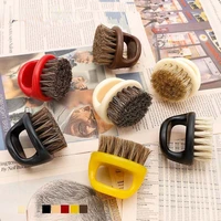 1 pcs ring design horse bristle men shaving brush plastic portable barber beard brushes salon face cleaning razor brush