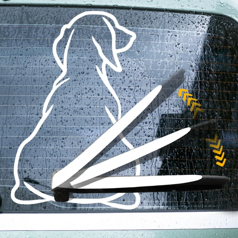

Puppy Dog Decor Decals Car Rear Windshield Wiper Stylingsticker Funny Cartoon Dog Decoration Stickers Auto Accessories