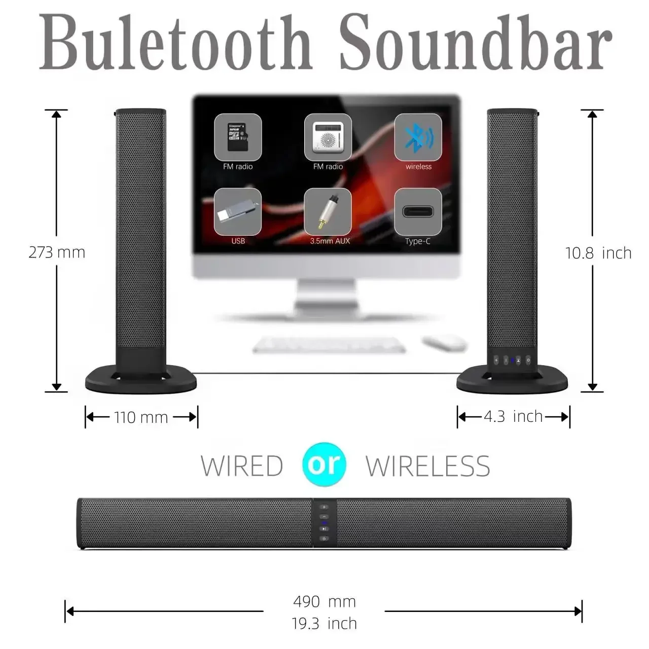 Беспроводной Bluetooth-динамик BS-36 3 5 мм