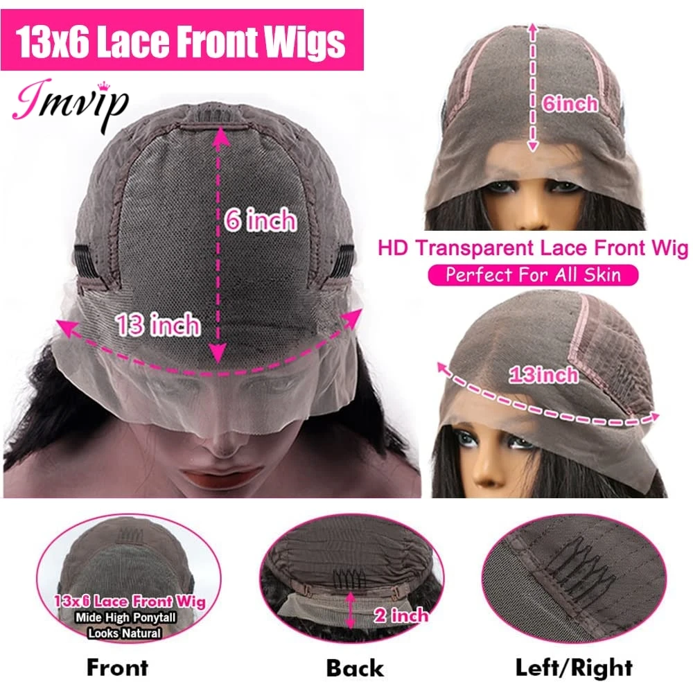 13x4 HD Прозрачный парик из натуральных волос на кружеве Объемная волна Парик