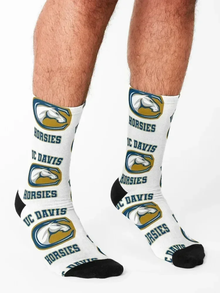 Носки UC Davis Mascot (Aggies/Horsies) Альпинистские роскошные носки Женские мужские