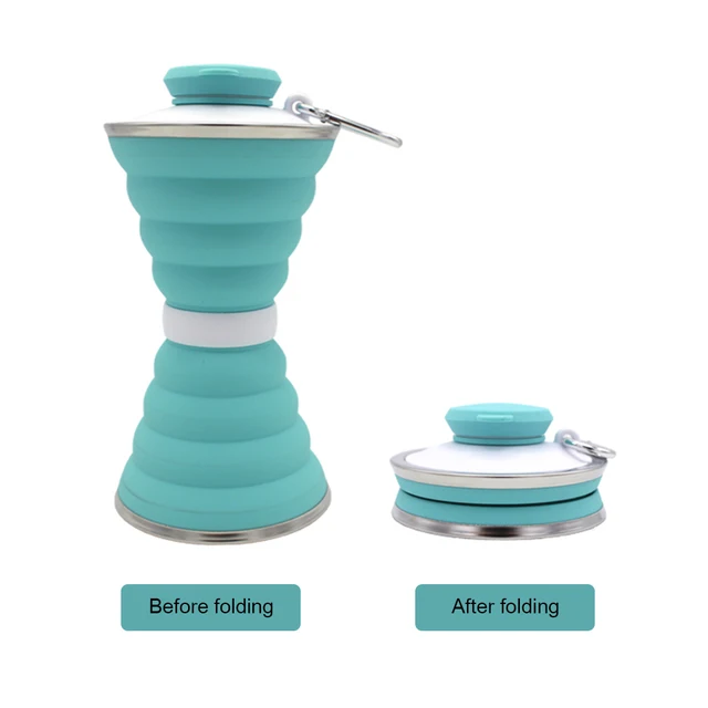 

Складная силиконовая бутылка для воды GGGold 500 мл