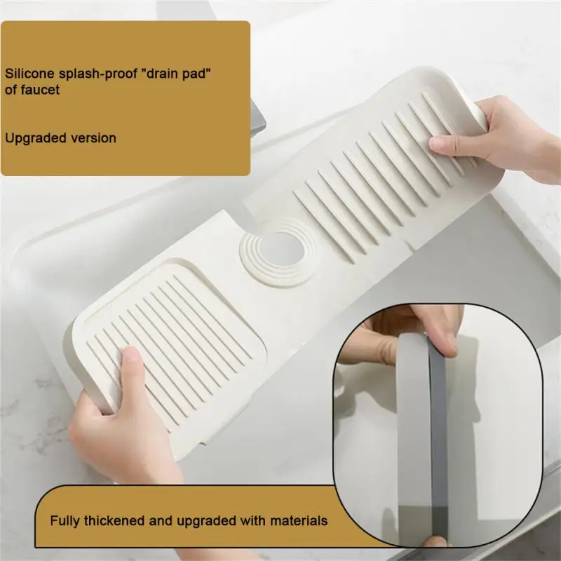 

Silicone Faucet Anti-spatter Mat For Kitchen Toilet Pad Non-slip Drain Pad Waterproof Thickening At The Bottom Of Faucet