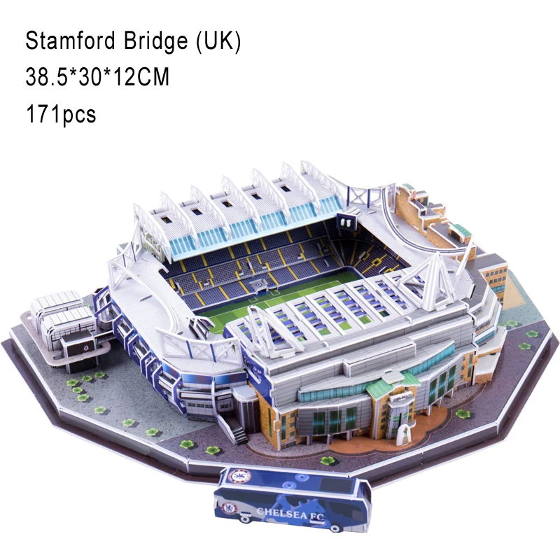 

Classic Jigsaw DIY 3D Puzzle World Football Stadium European Soccer Playground Assembled Building Model Puzzle Toys for Children