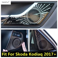 front a pillar audio loudspeaker door stereo speaker handle bowl sound frame cover trim accessories for skoda kodiaq 2017 2022