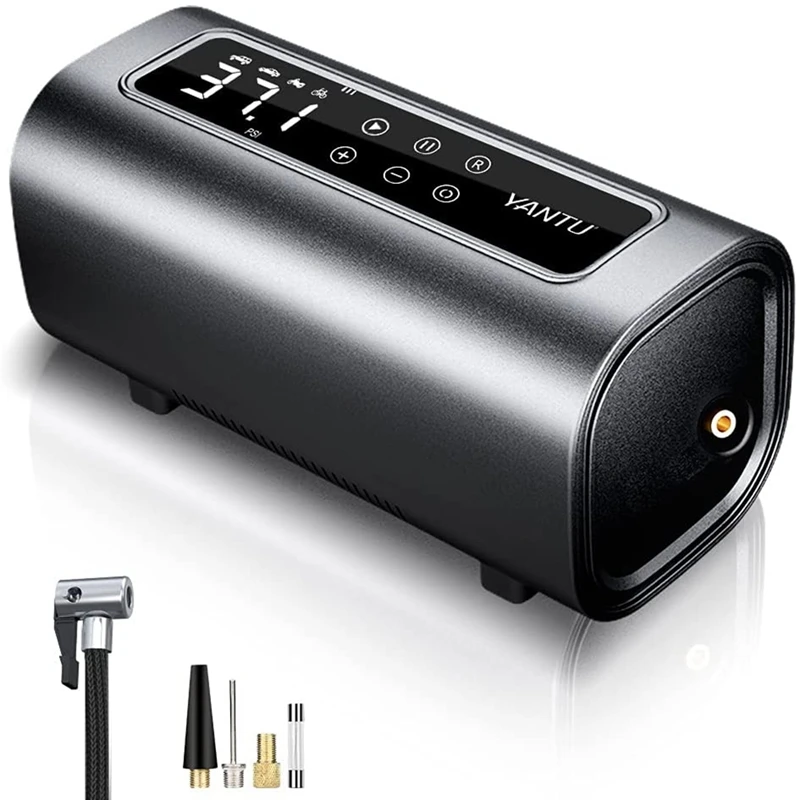 

Автомобильный воздушный компрессор YANTU, насос для шин, портативный тяжелый двойной цилиндр, с цифровым манометром psi, автоматическое отключ...