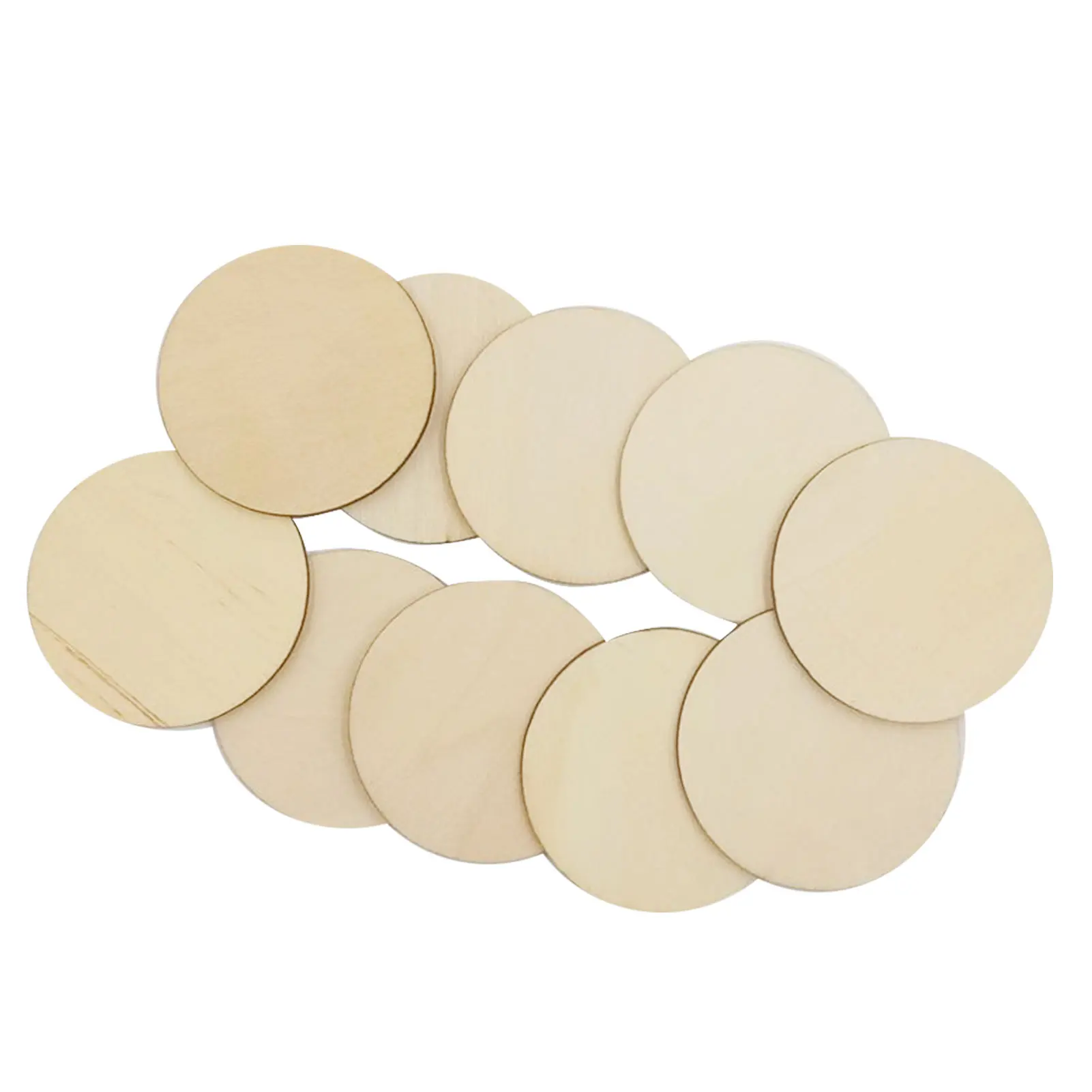 

100pcs BassWood Painting Durable Round Shape DIY Craft Party livingroom Decor Multifunctional Wood Slices Wall Decoration