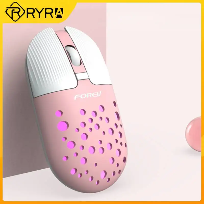 

Мышь Компьютерная RYRA Беспроводная игровая с подсветильник кой, 1200 DPI, цветсветодиодный светодиодная подсветильник ка