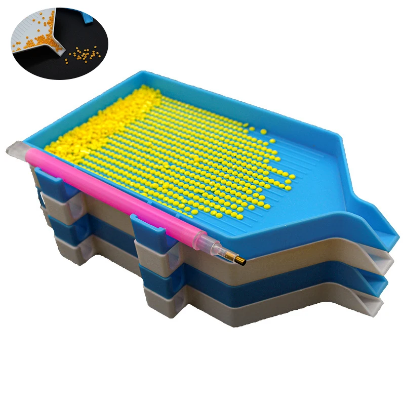 

New Arrival Large Capacity Point Drill Diamond Painting Tray Square Plate Embroidery Tool Diamond Embroidery Accessories 1pcs