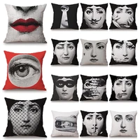 vintage style short plush decorative sofa cushion covers fashion girls printed linen throw pillow covers home decal for retail