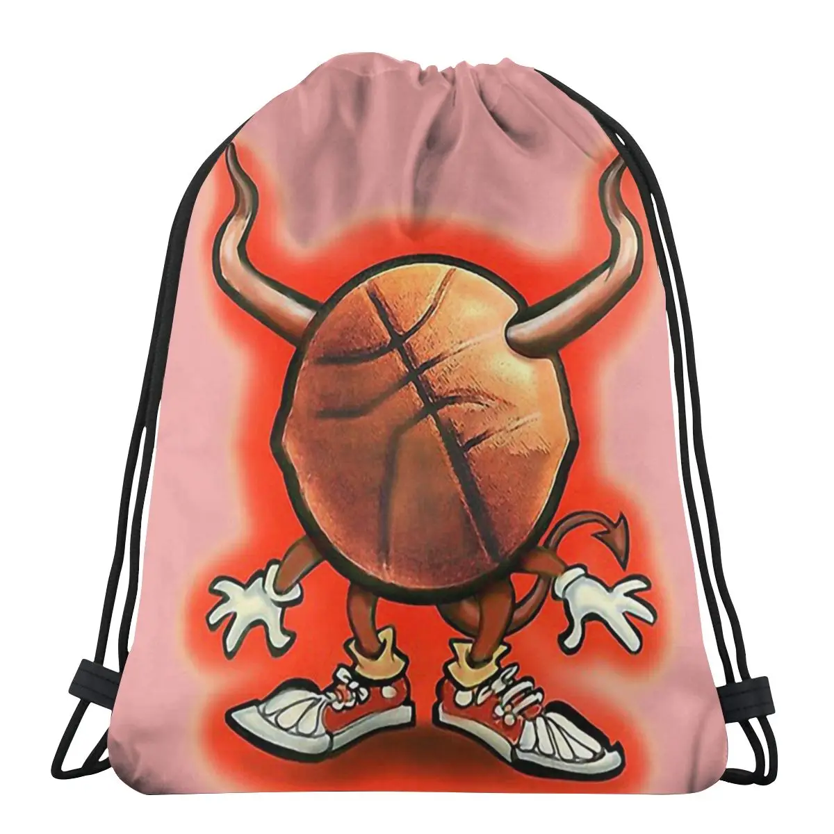 Basketball Devil DIABLO Action Role-playing Hack and Slash Game Kawaii Drawstring Bags School Shoe Teen Portable Rucksack Pouch