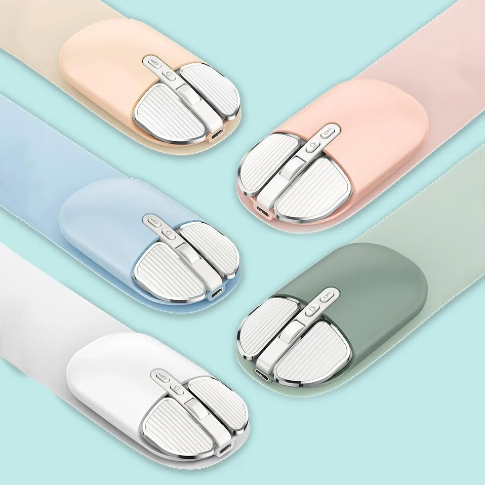 

2.4G Dual Model Wireless Bluetooth 5.0 Rechargeable Silent Cute Mouse Long Standby Multi Button Mouse For IOS PC Notebook Best