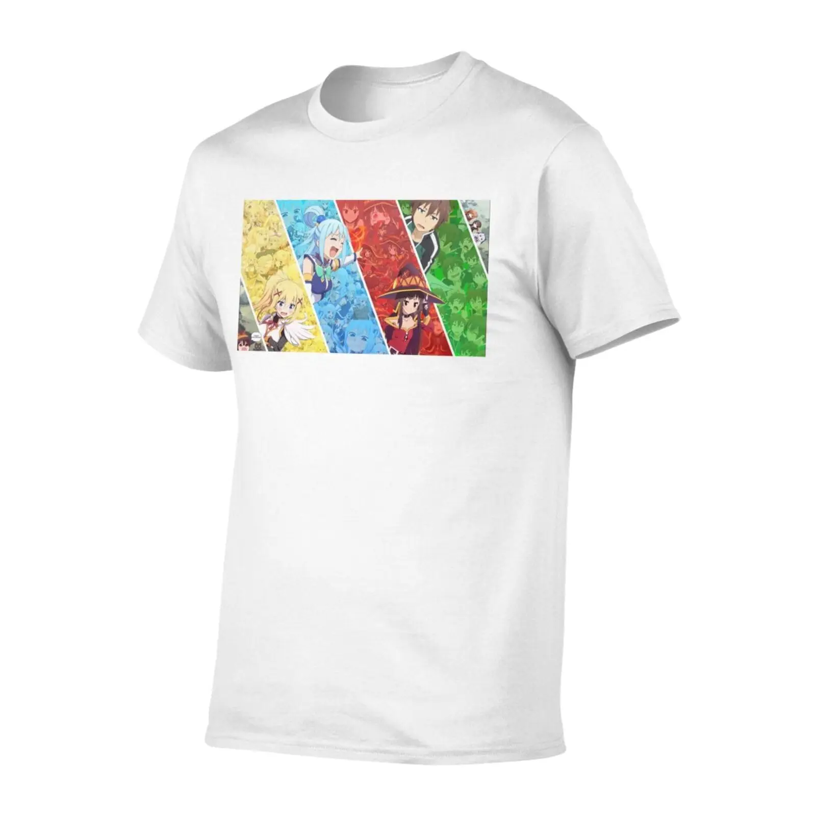 Футболка Konosubas мужская с принтом хлопковая дышащая футболка коротким рукавом и