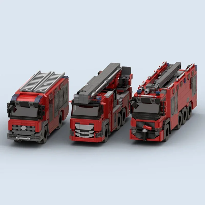 Модель городского автомобиля Moc строительные блоки Япония пожарная пена тендер