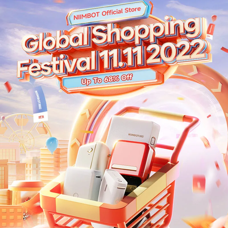 

Принтер для этикеток NIIMBOT', бумага для печати этикеток, купон, оригинальный подарок на 11,11 2022