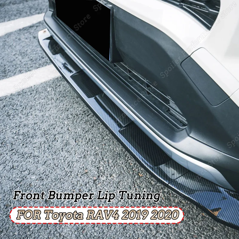 

For Toyota RAV4 2019 2020 Front Bumper Splitter Lip Spoiler Diffuser Cover Deflector Body Kit Tuning Accessories Gloss Black ABS