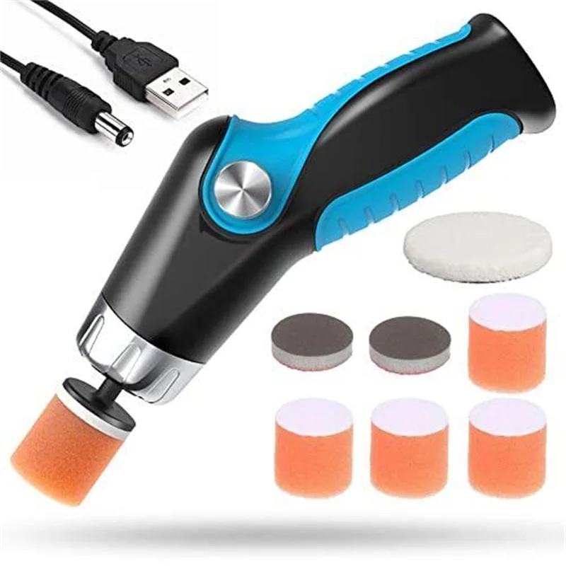 

Mini Polishing Machine Car Rechargeable Buffer Polisher Cordless Cars Scratch Repair Polisher Electric Waxing Automobile Care