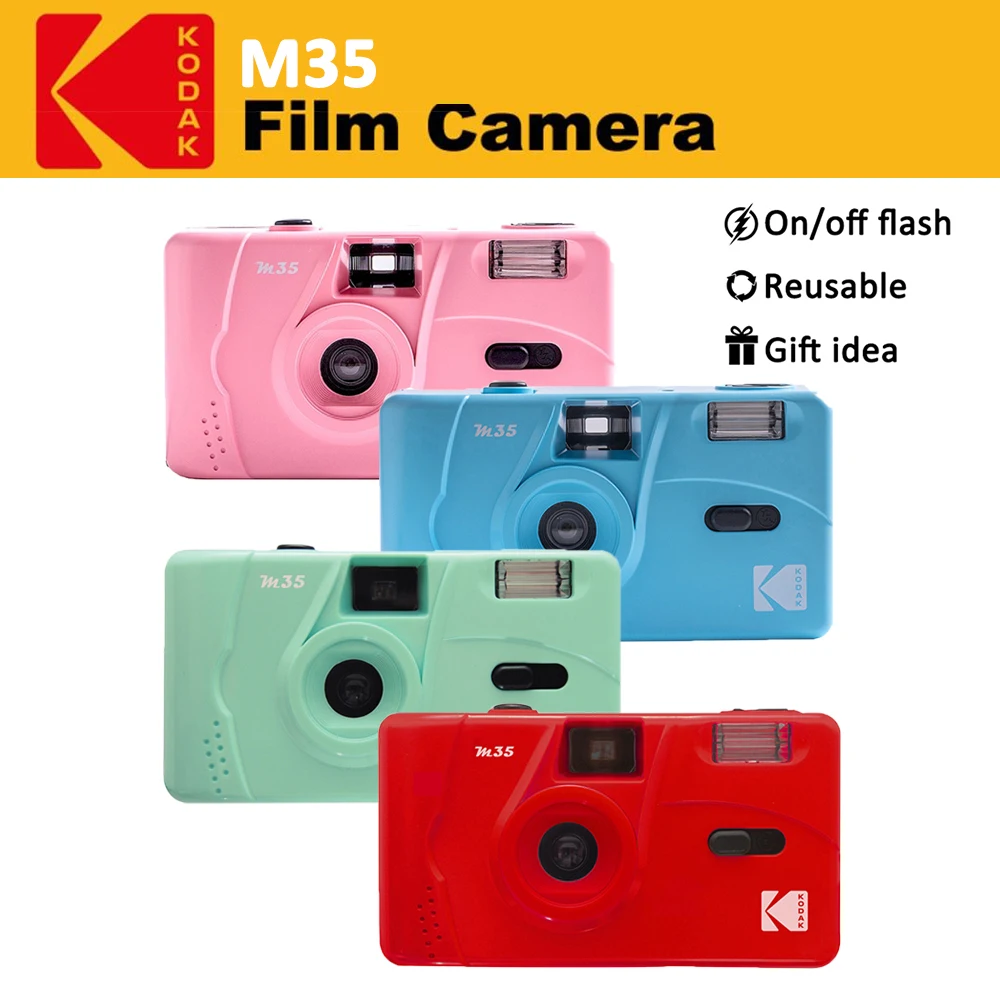 

Kodak M35 Film Camera 35mm Roll Film Camera Point-and-shoot with Flash Reusable Film Camera Non Disposable with Kodak Gold 200