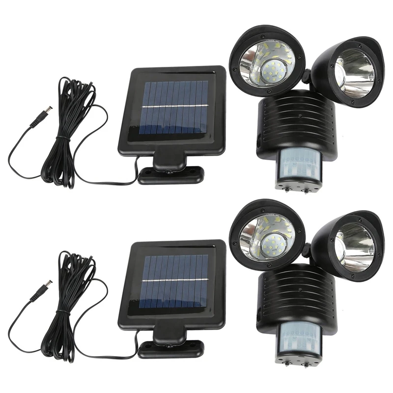 

2X 22 LED Dual Security Detector Solar Spot Light Motion Sensor Outdoor Floodlight