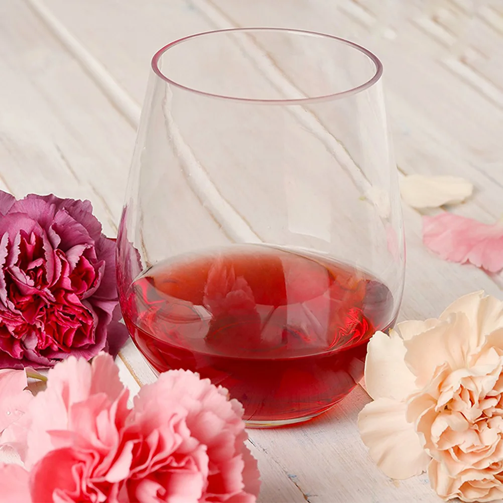 

4pcs Unbreakable Stemless Glasses Clear Glassware for Home Party