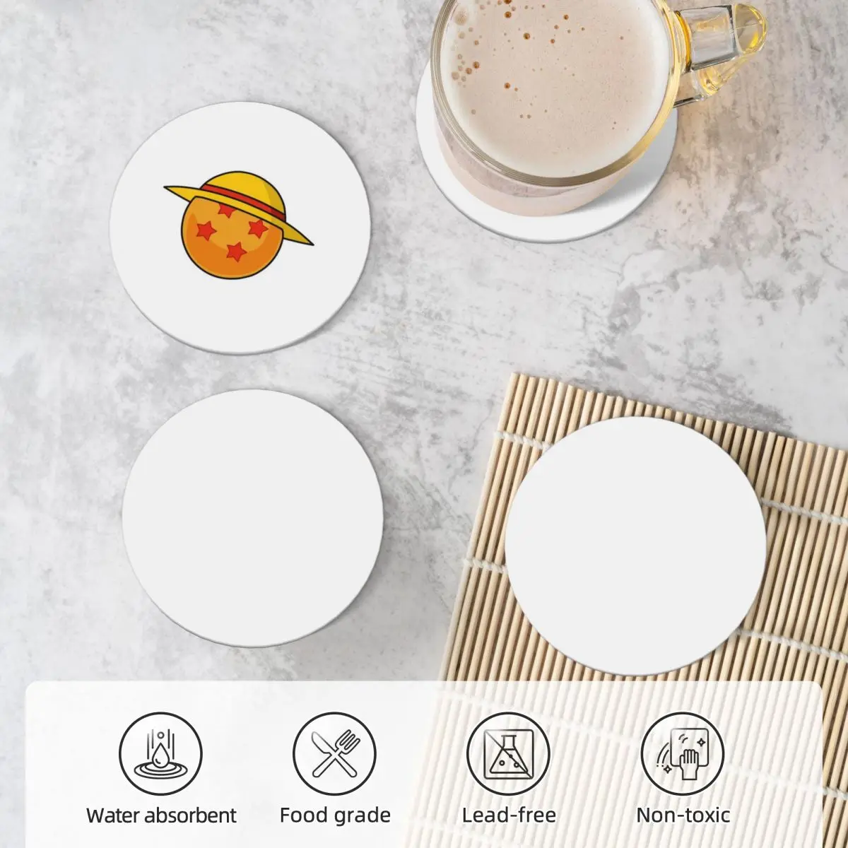 Дракон кусок! Керамические подставки (набор из 4) чашка для чая рождественские