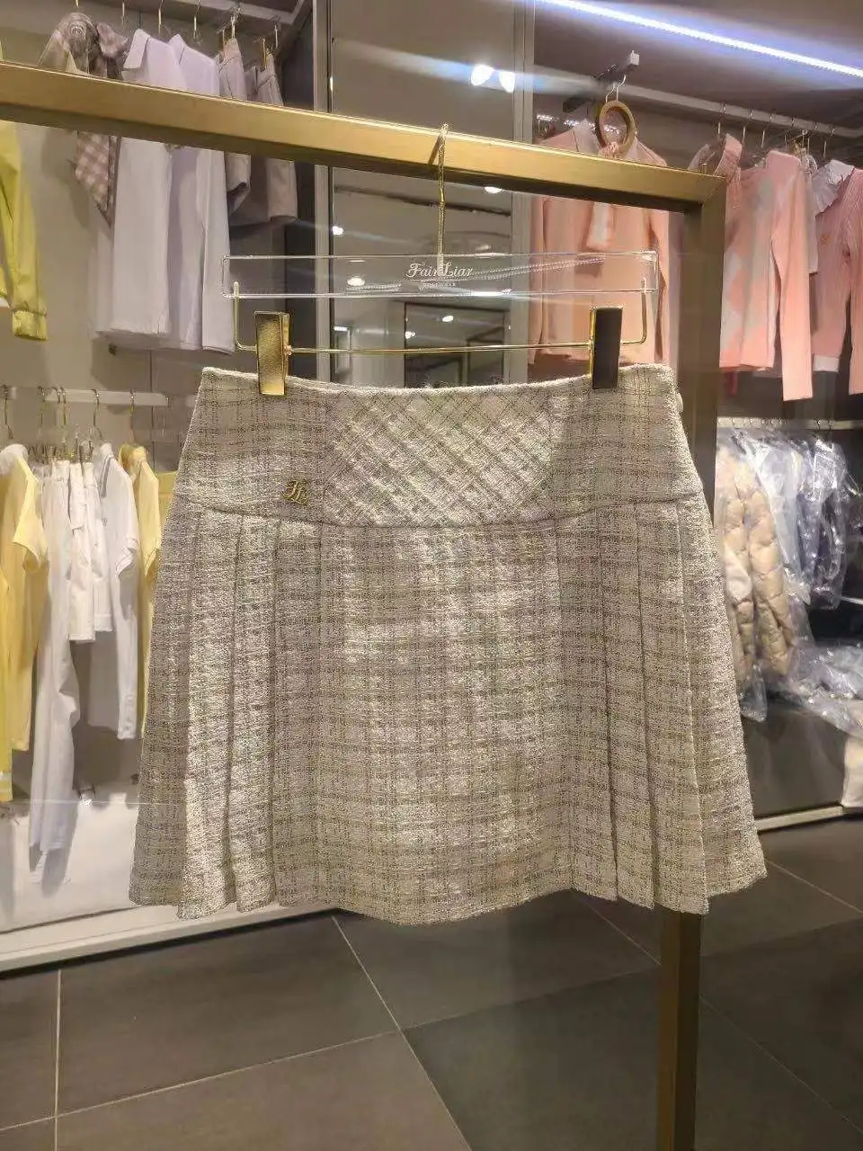 

Новая юбка для гольфа для женщин, женская одежда для гольфа, плотная твидовая короткая юбка с брюками