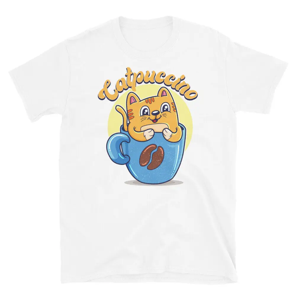 

Cute Kitten Cat Lover Barista Cappuccino Catpuccino Short-Sleeve Unisex T-Shirt