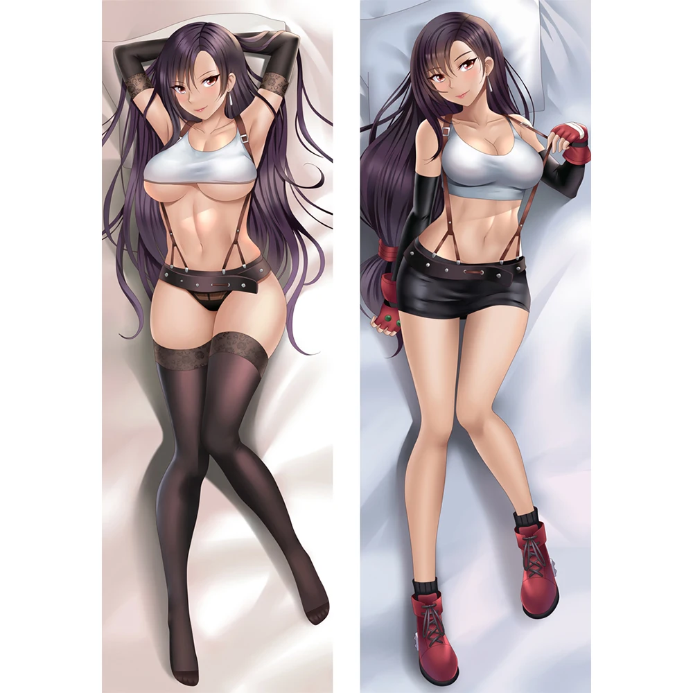 

50x180cm Anime Final Fantasy Tifa Lockhart Dakimakura Full Body Hugging Pillow Case Japanese Otaku Pillow Cushion Cover Bedding