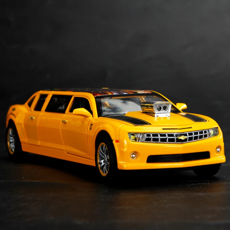 

1/32 Расширенная модель автомобиля Hornet Chevrolet из сплава, литые игрушки, автомобили со звуком светильник, шесть дверей, открытые подарки для мал...