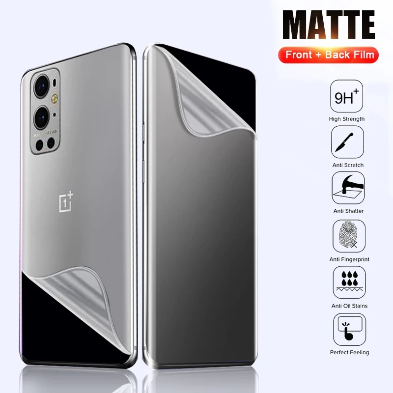 

Полное покрытие, матовая защита экрана, мягкая Гидрогелевая пленка для OnePlus 9 9R 8 8T 7 7T 6 6T Pro для OnePlus Nord 2, задняя пленка, не стекло