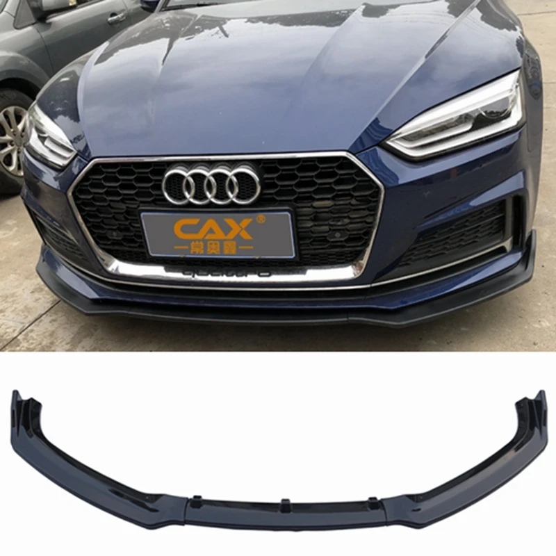 Передний бампер автомобиля передний Canard Lip Splitter лопаты для Audi A5 S-Line B9 2017 2018