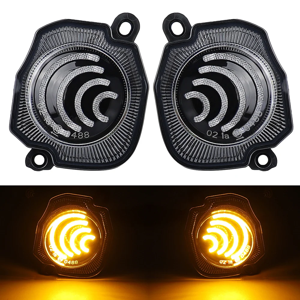 

For Suzuki Jimny 2018 2019 2020 Car LED Turn Signal Light Round Amber Fog Lamps