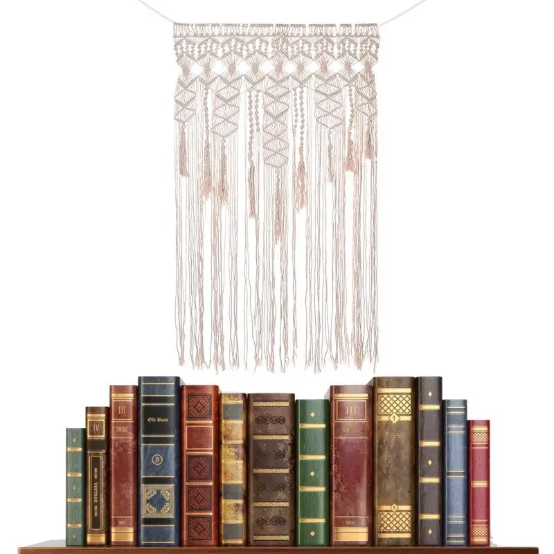 

Макраме настенное украшение в скандинавском стиле ручная работа Декор для комнаты в стиле бохо Настенный декор гобелен в стиле бохо белая подвесная плетеная веревка для спальни