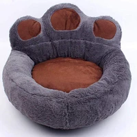 cat litter detachable dog mat breathable warm nest brown bear paw cartoon pet bed cushion bed soft
