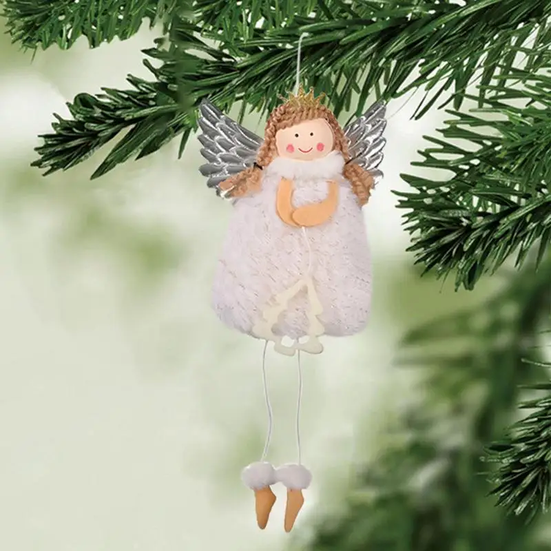 Девушка-ангел с крыльями рождественский кулон серебряные крылья украшение для