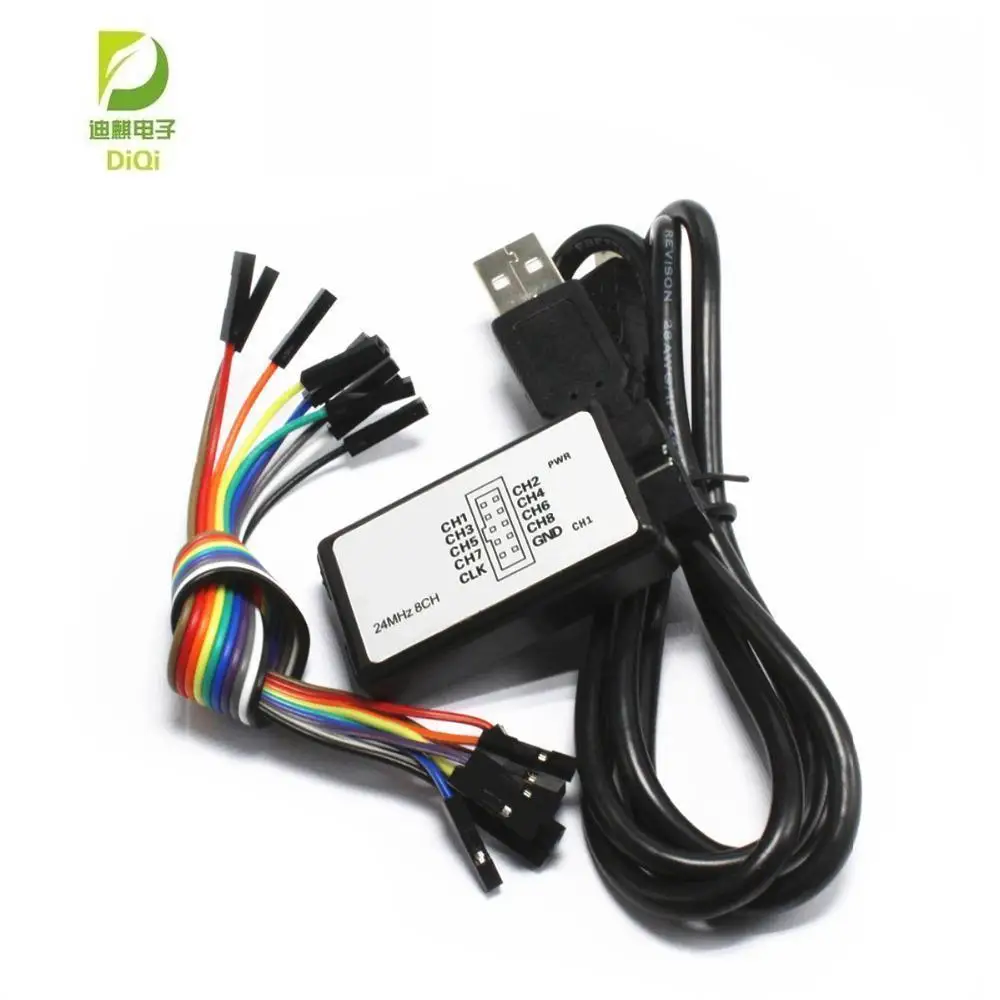 

1sets USB Logic Analyzer 24MHz 8 Channel 24M/seconds Logic Analyzer Debugger For ARM FPGA Logic Analyzer Logic 24M 8CH