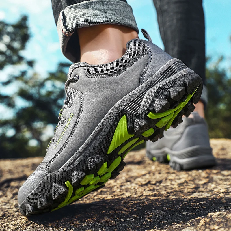 Мужские походные ботинки повседневная кожаная Водонепроницаемая спортивная