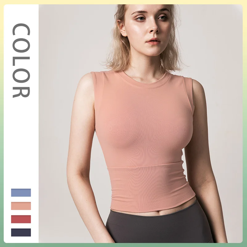 

High Elastic Workout Yoga Top Sports Vest Running Fitness Jogger T-Shirt Sleeveless Women Sexy Tight Quick Dry Gym Clothing