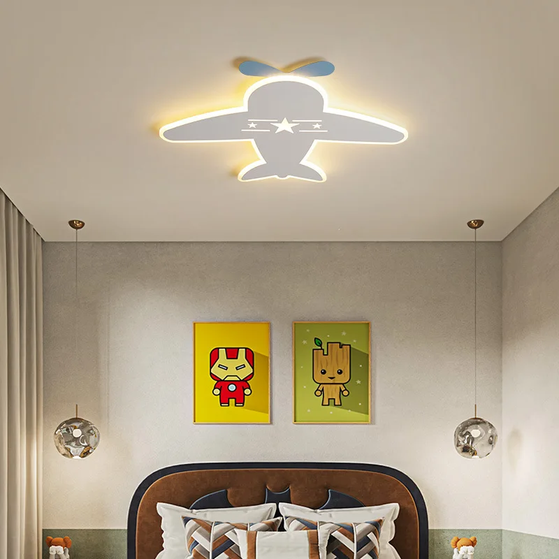 

Promise Dimming Aircraft Light Cartoon Lighting Children's Room Modern Minimalist Boy Bedroom Lamp Nordic Creative Led Ceiling L
