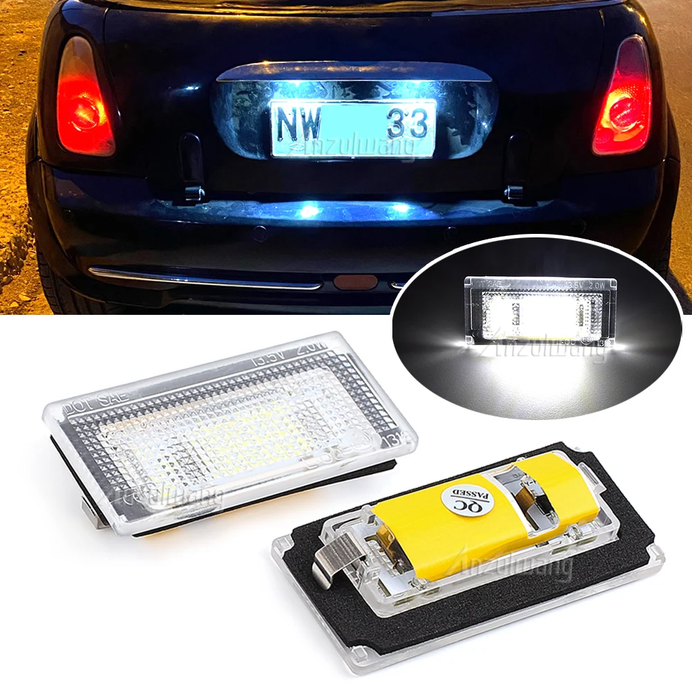 

2Pcs Car Mini LED Licenses Plate Light Lamp for BMW Mini Cooper R50 R52 R53 2001-2006