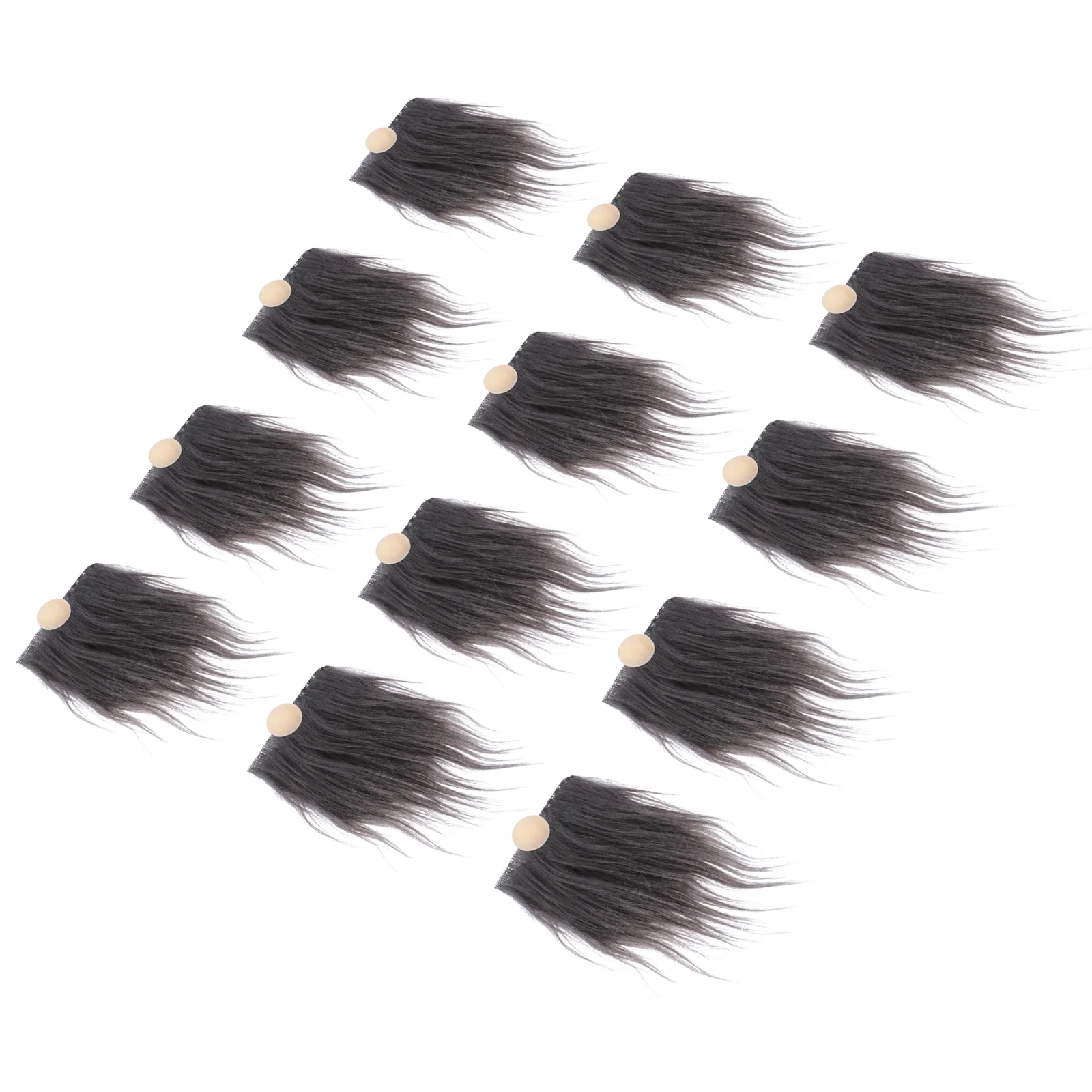 

12 Sets Shaggy Faux Fur Gnomes Beard Material Gnomes Making Accessories