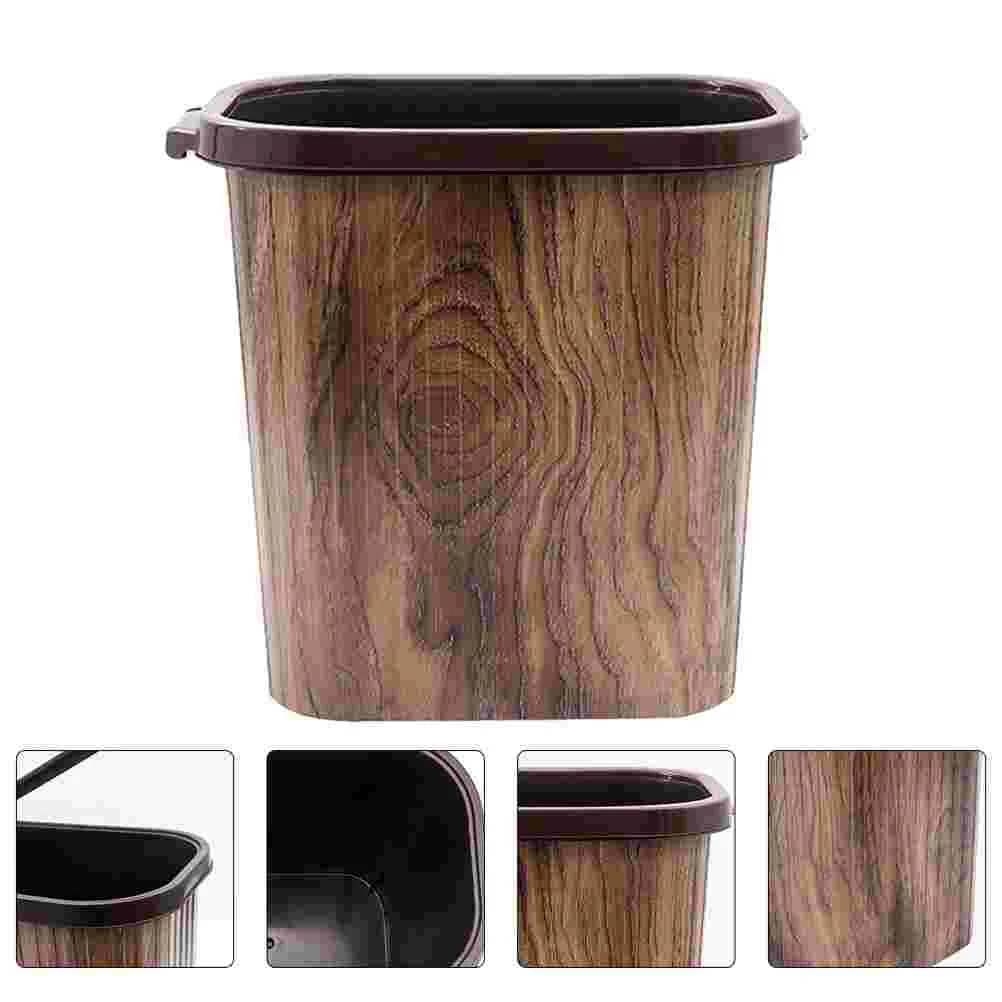 

Can Trash Rubbish Bin Container Lid Bedroom Bathroom Retro Simple Garbage Home Wastebasket Style Farmhouse Ring Pressing Wooden